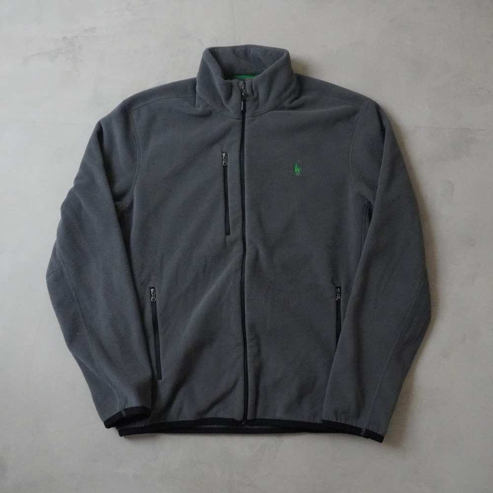 Polo Ralph Lauren Performance Fleece Jacket Medium Mens Grey Full Zip